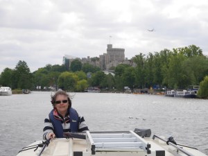 Hazel and Windsor Castle by water.